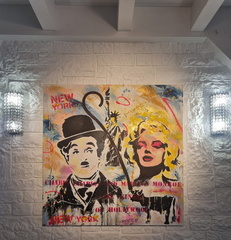 MARYLINE MONROE ET CHAPLIN 